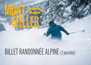 BILLET ACCÈS EN RANDO ALPINE (PEAU DE PHOQUE)